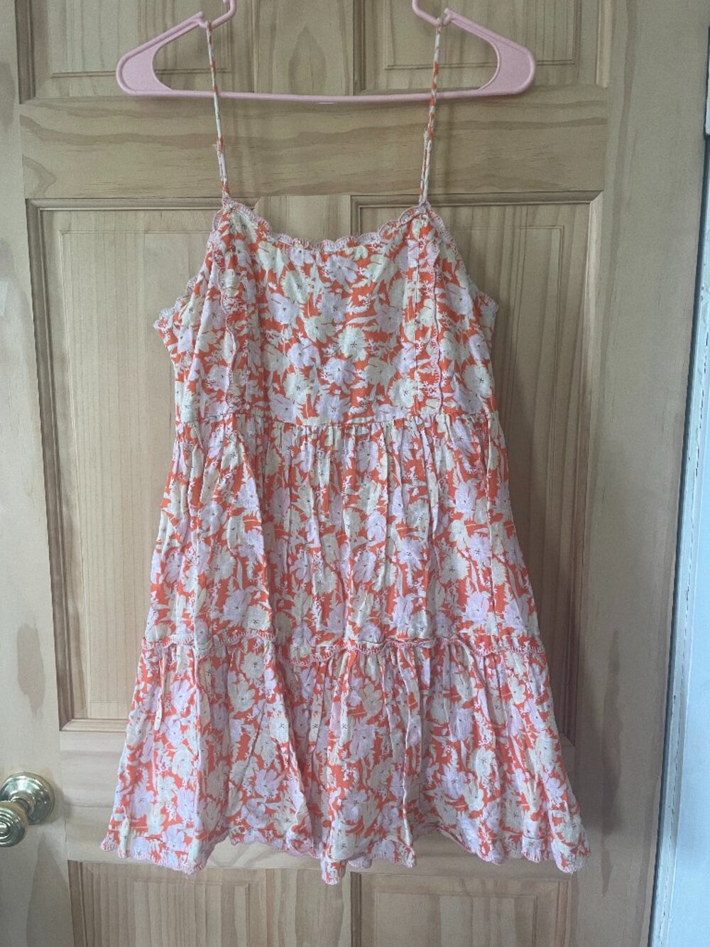 Urban Outfitters Floral Ruffled Babydoll Mini Dress - Sz M